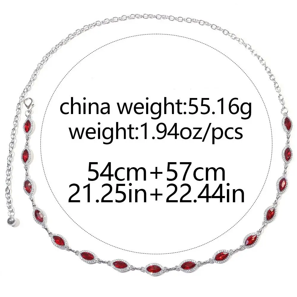 Unique Metal Colorful Crystal Waist Chain Gold Kawaii Rhinestone Belly Belts Alloy Chain Y2K Waistband Women