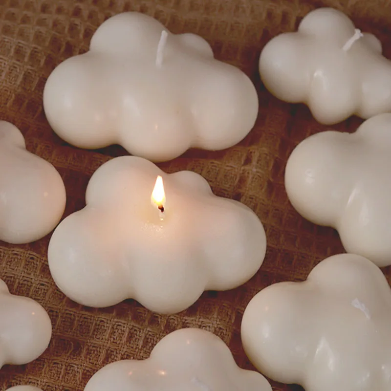 Clouds Shape Candle Silicone Molds Heart Soap Concrete Resin Making Supplies Mould DIY Ice Cube Candy Baking Tool Home Decor