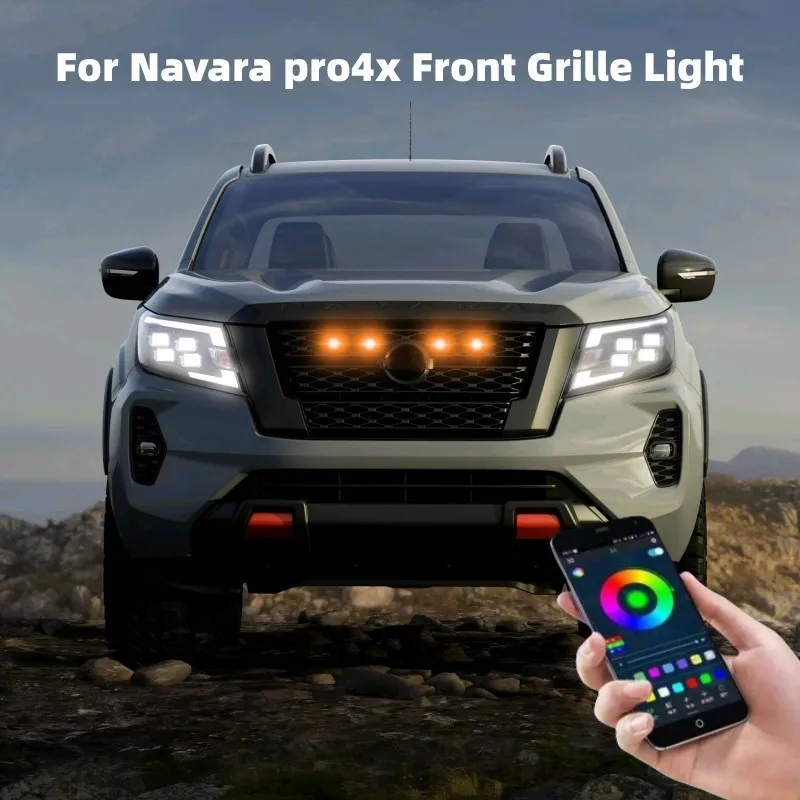 

LED Front Grille Light For Nissan Navara pro4x Car Daytime Running Light Wheel Eyebrow Lamp For Pickup Offroad 12V