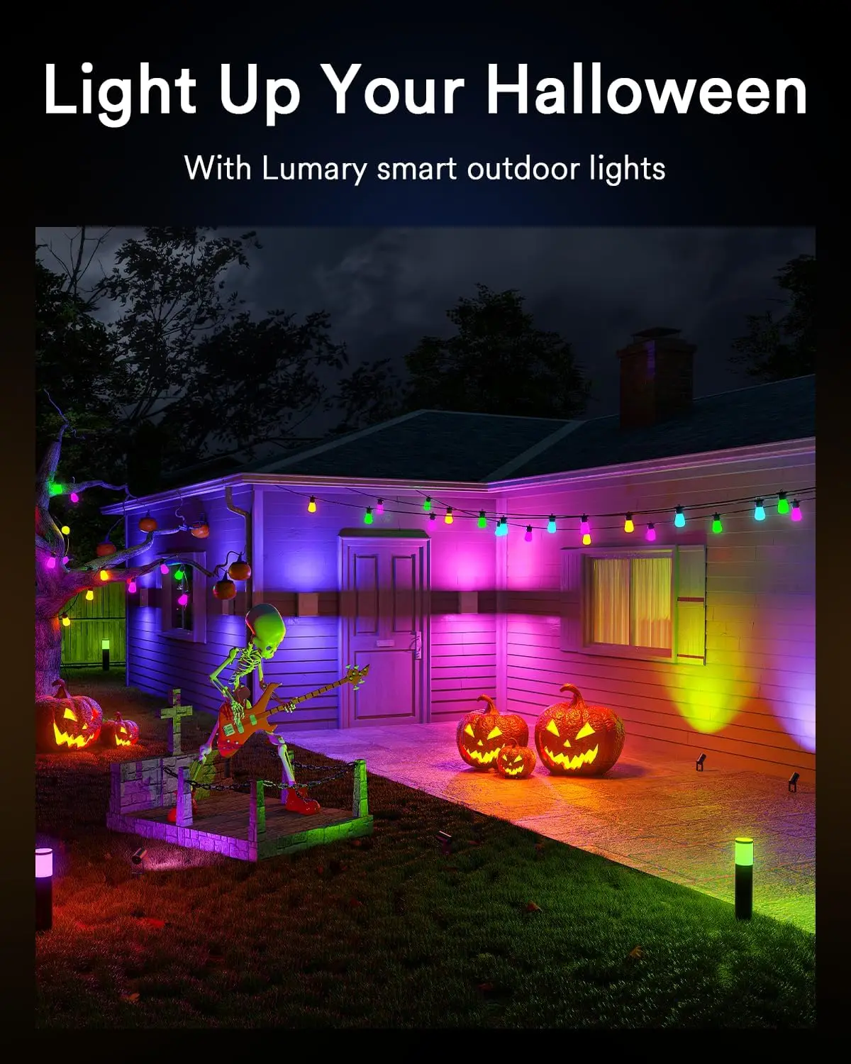 500LM, 6 Pack Color Changing Landscape Lighting IP65 Waterproof, RGB Low Voltage Outdoor