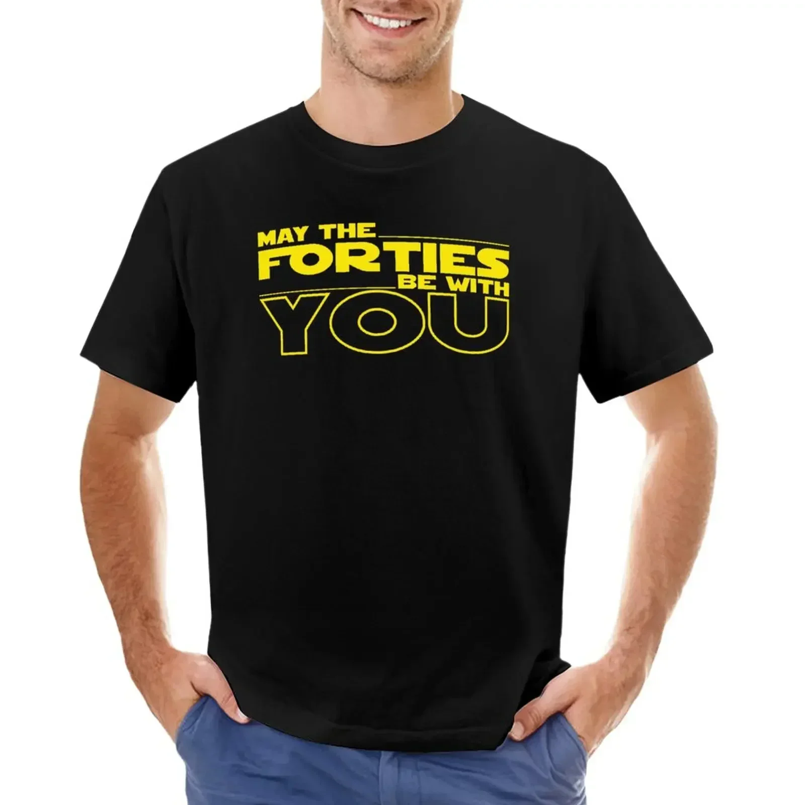 Customs aesthetic clothes mens graphic t-shirts May The Forties Be With You Vintage 40th Birthday T-Shirt clothing graphic funny