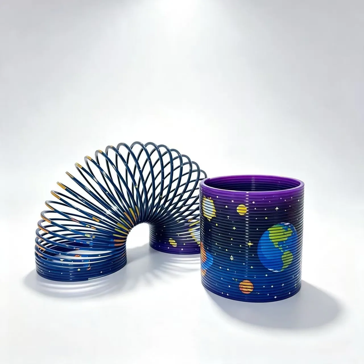 1/3/6 pcs  Educational Solar System Galaxy Starry Sky Rainbow Spring Toy - Stretchable & Stackable Slinky  Plastic Toy for Kids