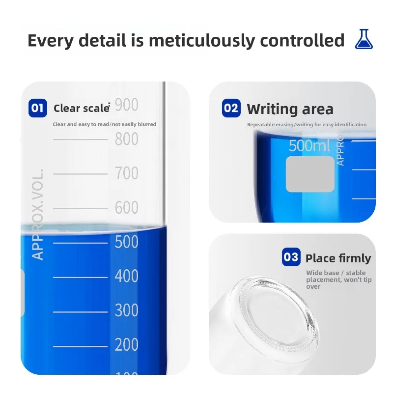 GL80 Wide Mouth Blue Cap Bottle Neutral Material Reagent Bottle 250ml 500ml 1000ml