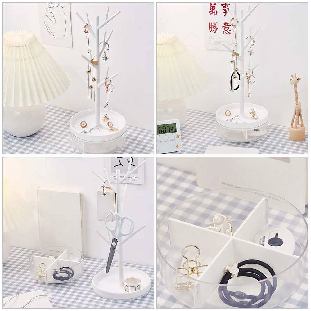 

Sturdy Necklace Holder Branch Shape Jewelry Display Rack Tree Pendant Stand Organizer Durable Pp Material Multi-Branch Hanging