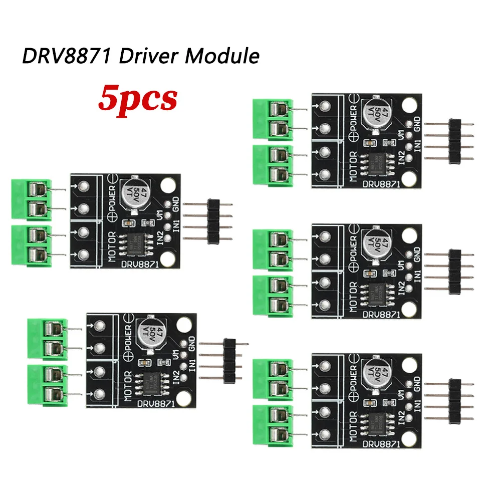 5/1PCS DRV8871 H-Bridge Brushed Motor Driver Breakout Board PWM Control Driver Module 3.6A Internal Current Sense DC 6.5V To 45V