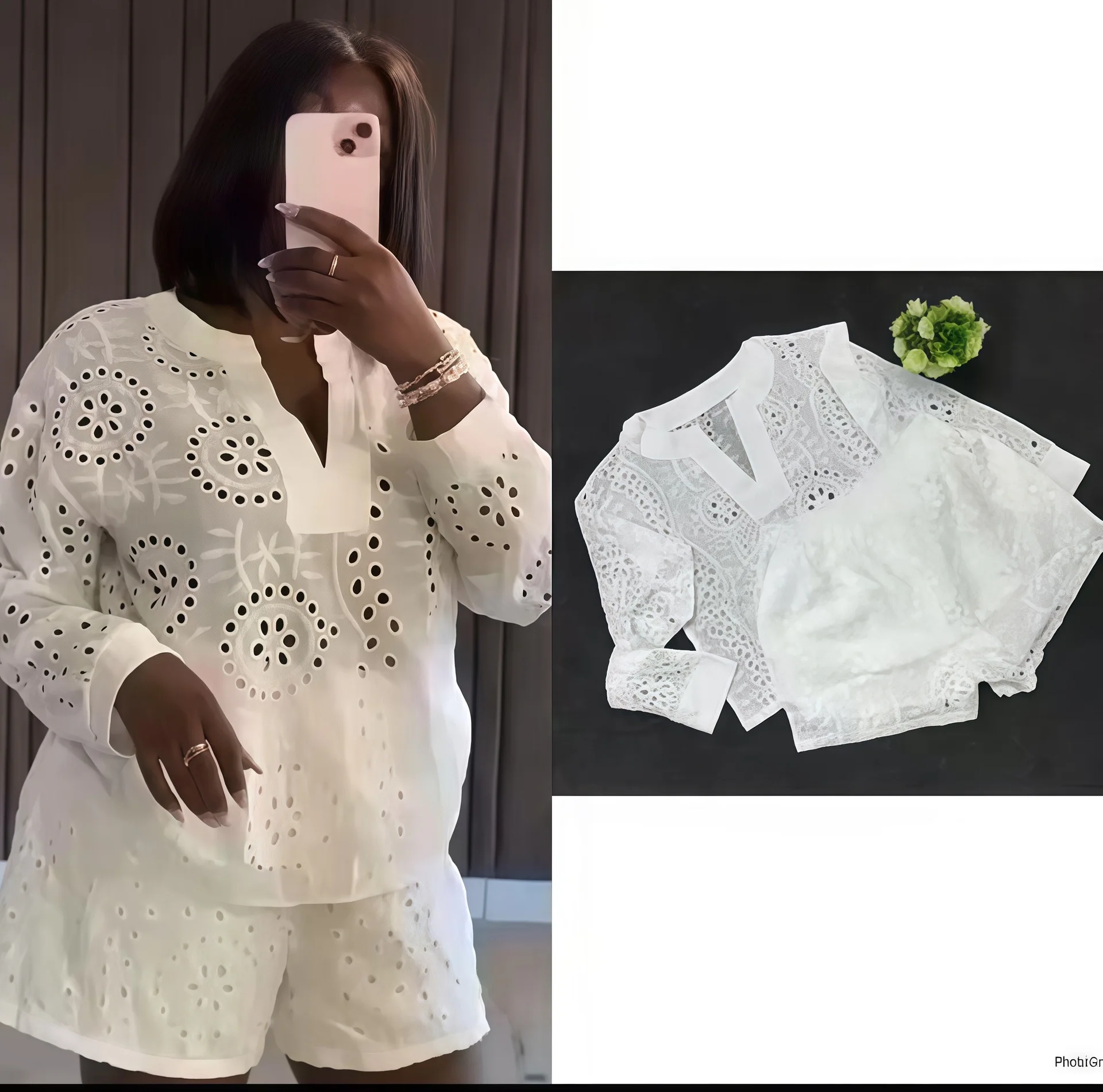 

Shorts Pant Set Women Two Piece Sets V Neck Matching Sets White Y2k Streetwear Loose Hollow Out Tops Short Pants High Waist 2025