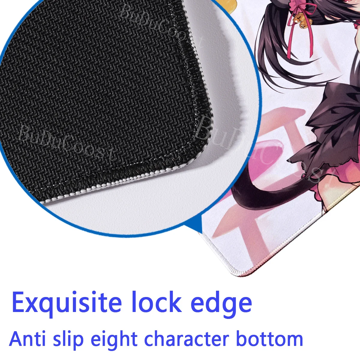 大型マウスパッド 時崎狂三 デート・ア・ライブ アニメ セクシーガール マウスパッド ゲーミングアクセサリー キーボード PC ゲーマー アニメ ラバーマウスパッド