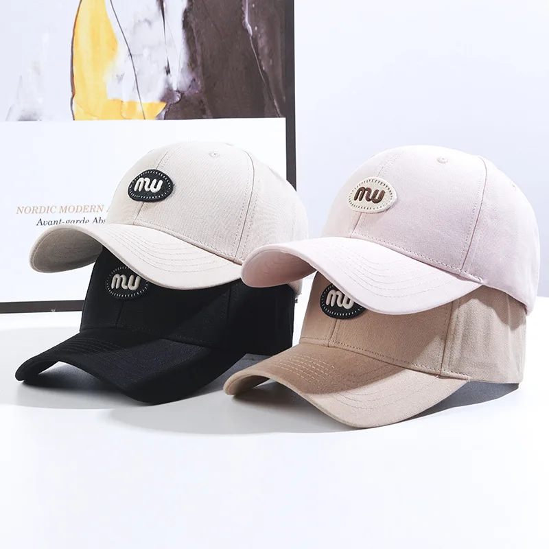 Hard Top Deep Crown Baseball Cap, Summer Korean Style Breathable Sun Protection Peaked Hat for Men Women