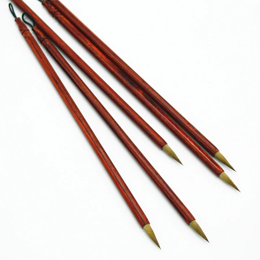 Hochwertige chinesische Pinsel, handgefertigte Kalligrafie-Pinsel, Strichpinsel, Aquarellpinsel, geeignet für alle Arten von Malerei. – Detail 4