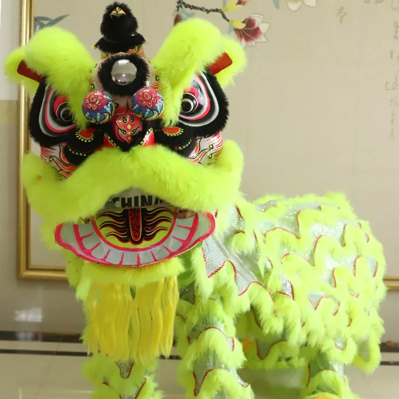 

Fluorescent Green Buddha Costume Lion Dance Costume Costume Two Person Handmade Wool Prop