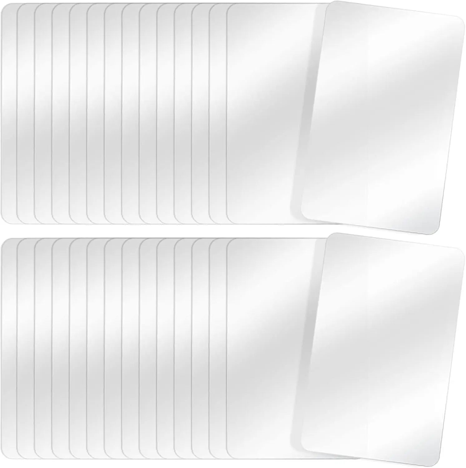 

30 PCS Clear Plastic Placemats, Heat Resistant & Washable Table Mats for Dining, Kitchen, Crafting, 17x11 Inch