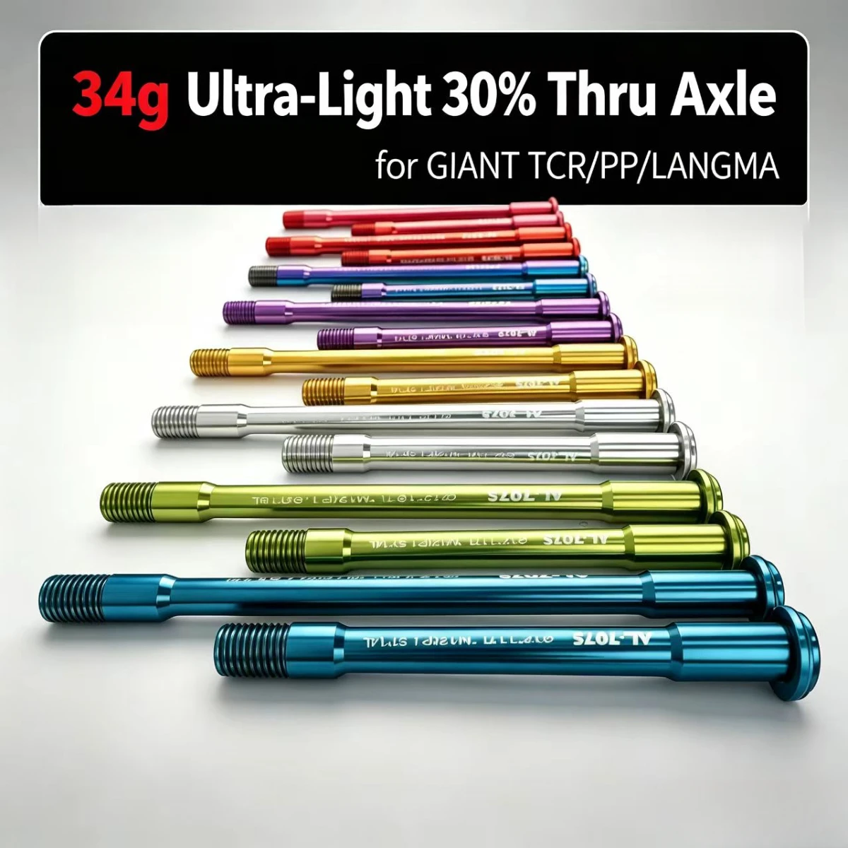 Eje Pasante Ultraligero de 34g para Bicicletas de Carretera, Compatible con las Series GIANT TCR PP PROPEL DEFY REVOLT LANGMA LIV, Componentes de Ciclismo