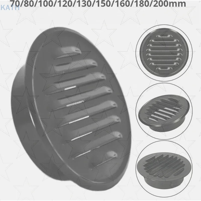 Grille de Ventilation ronde en acier inoxydable, 70-300mm, Protection contre les insectes, conduit mural extérieur de la maison, outils de Ventilation, hottes d'échappement