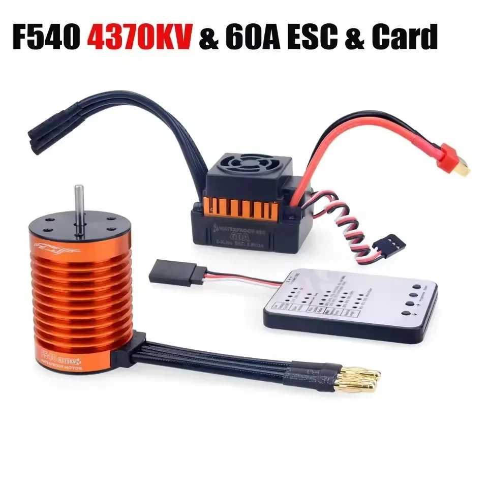 SURPASS HOBBY Waterproof F540 3300KV 4370KV Brushless Motor W/60A ESC Combo for 1/10 1/12 RC Car Truck Toy image 3