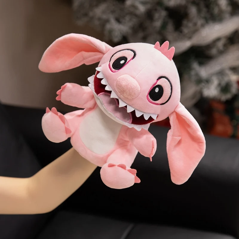 Niedliche Stitch-Handpuppe, schöne gefüllte Anime-Stich-Lilo und Stitch-Eltern-Kind-Spielpuppe, Engel, beschwichtigen Spielzeug, Geburtstagsgeschenke