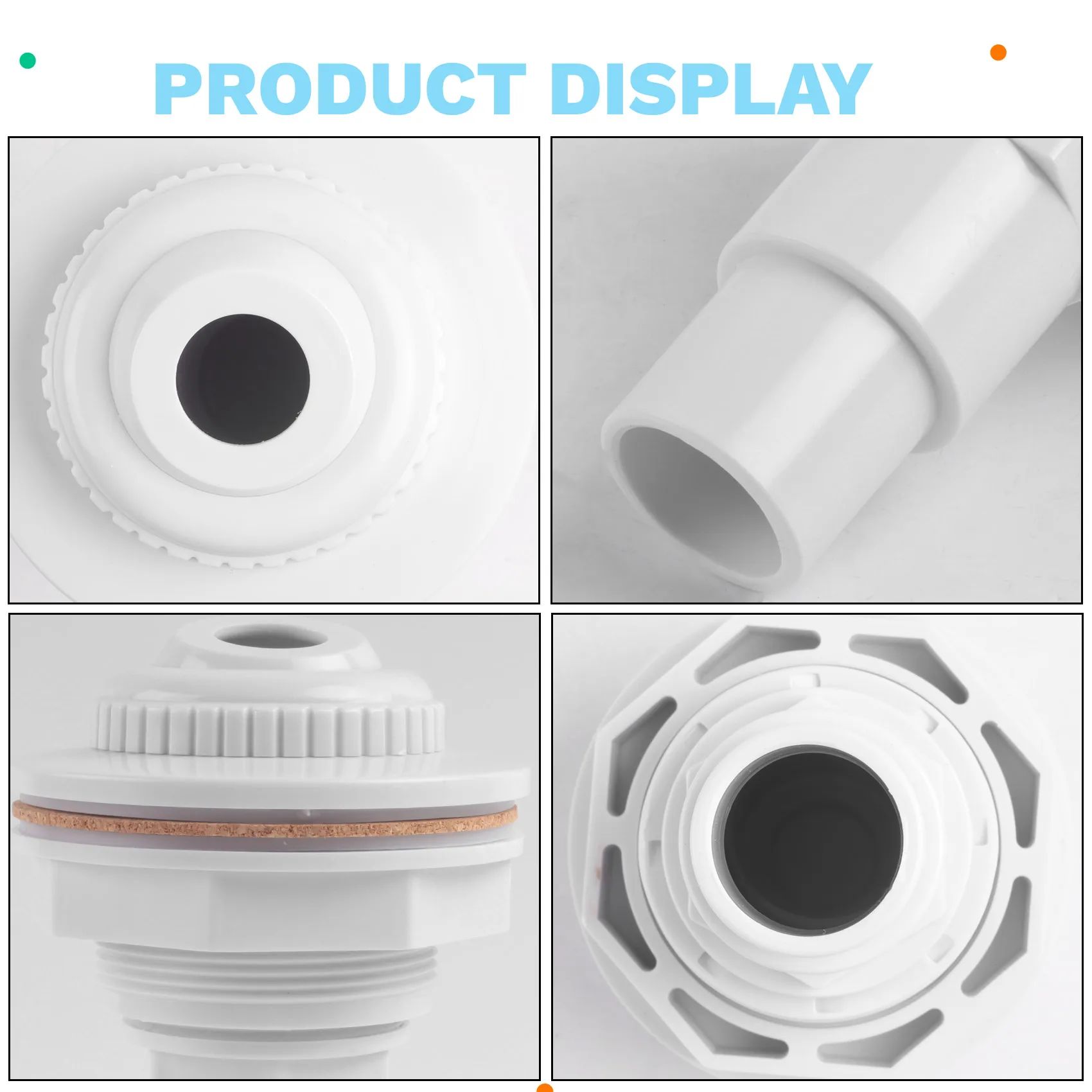 Nices SP1023 Ground Pool Return Outlet Jet Fitting for Hayward SP1023 1-1/2 Inch FIP Inlet Return Fitting with Gaskets Adapter