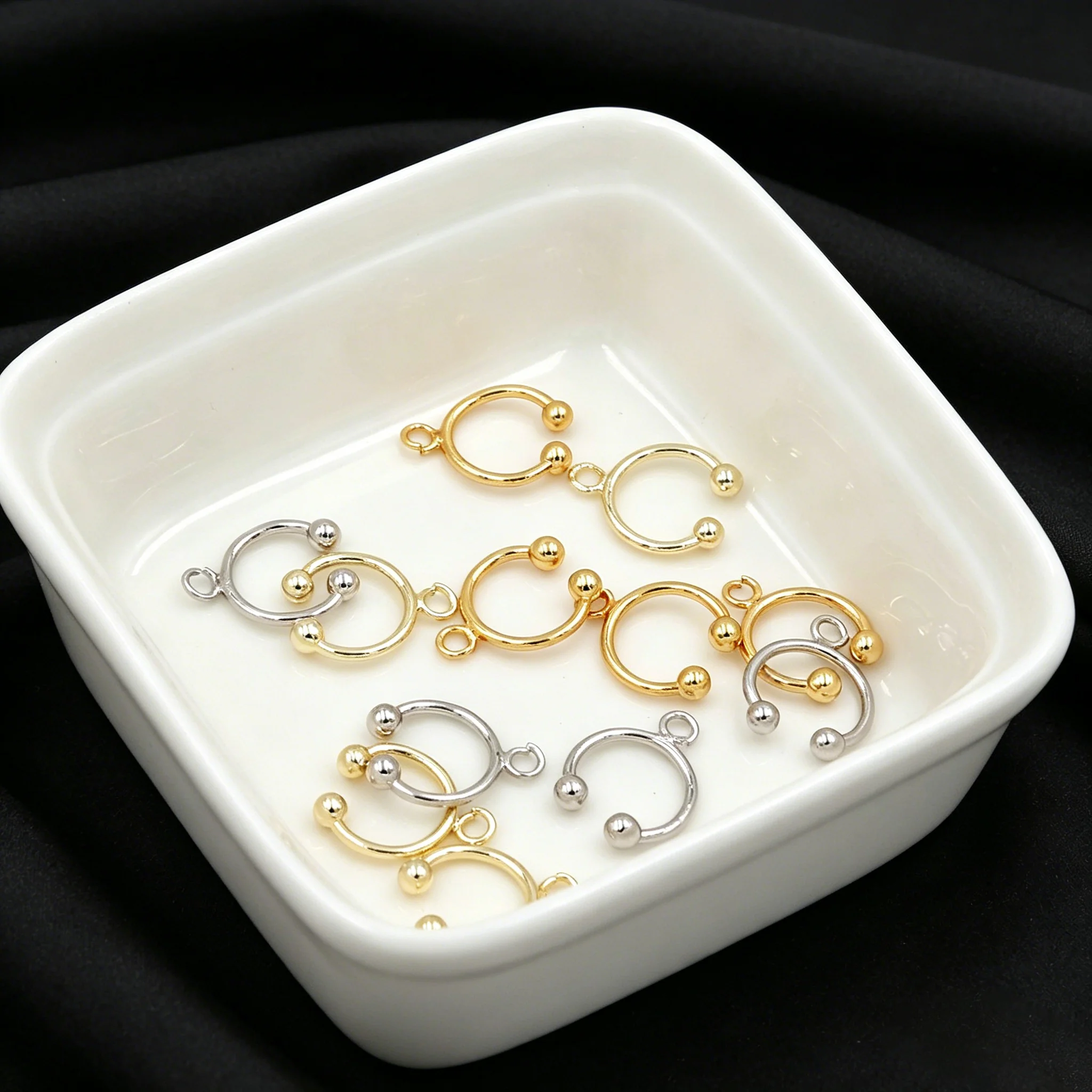 5 Stück Ohrclips ohne Piercing, DIY-Ohrring-Accessoires, Damen-Ohrringe, künstliche Knorpel-Ohrclips für Schmuckherstellung. – Detail 4