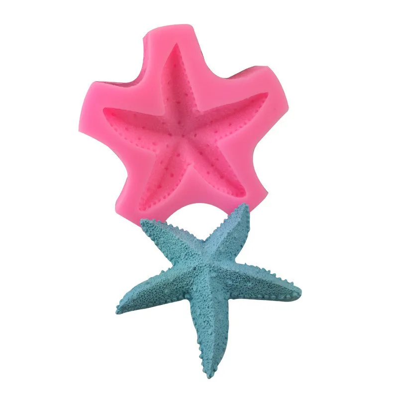 3D Starfish Chocolate Cake Decorating Tools DIY Baking Fondant Silicone Mold Candle Moulds Handmade Soap Mold