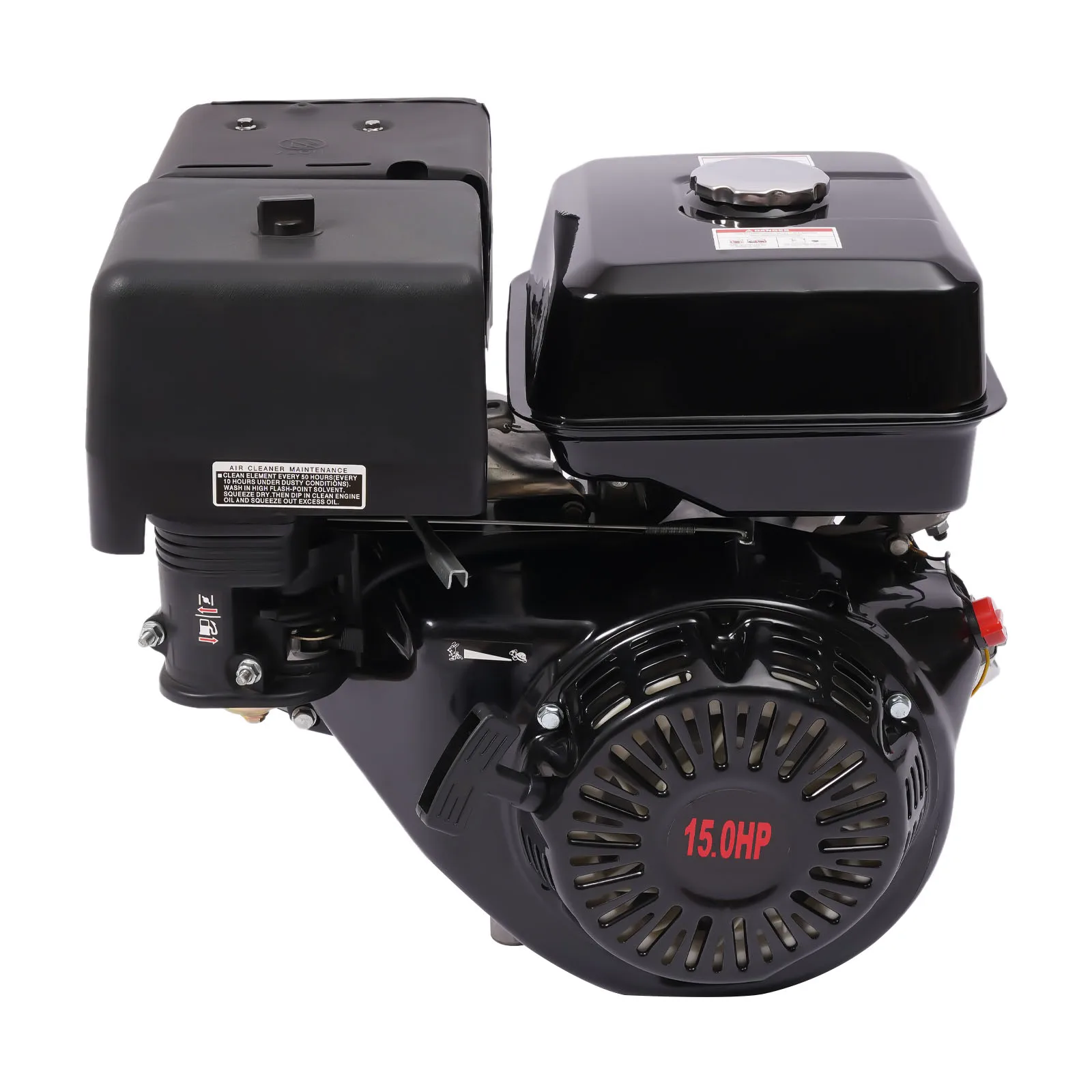 

4-Stroke Ohv Engine, 15-Hp Gasline Powered Engine with Air Filter, Multi-use Engine Motor for Water Pumps, Vibrators
