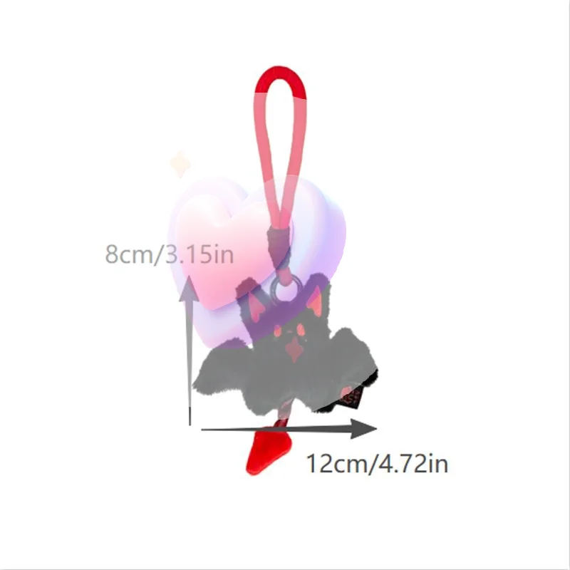 Nette Halloween Fledermaus Kleiner Teufel Plüsch Puppe Spielzeug Schlüsselbund Lanyard Tasche Anhänger Rucksack Hängen Ornament Schlüsselring Mädchen Geburtstag Geschenk