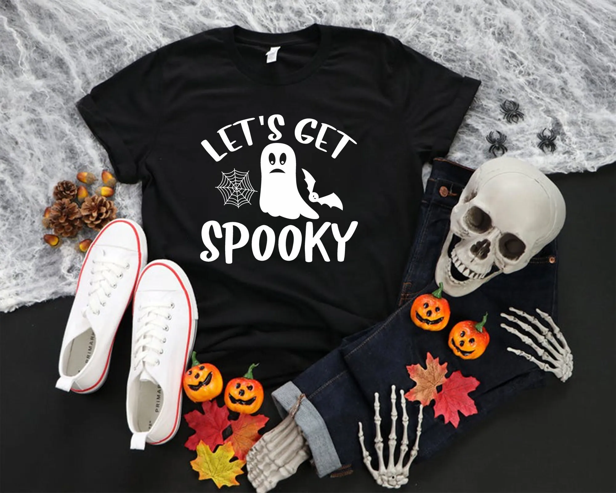 Spooky T Shirt Halloween Funny Let's Get