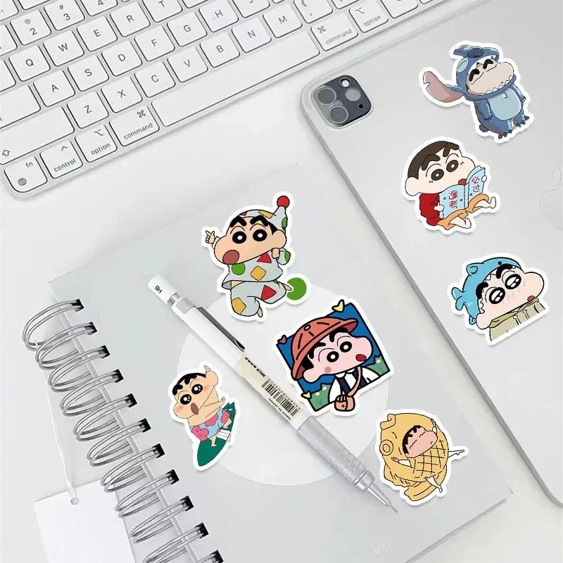 50PCS Cartoon Cute Crayon Shin-chan Stickers Notebook Phone Case Water Cup Luggage Guitar Computer Decoration Stickers Wholesale