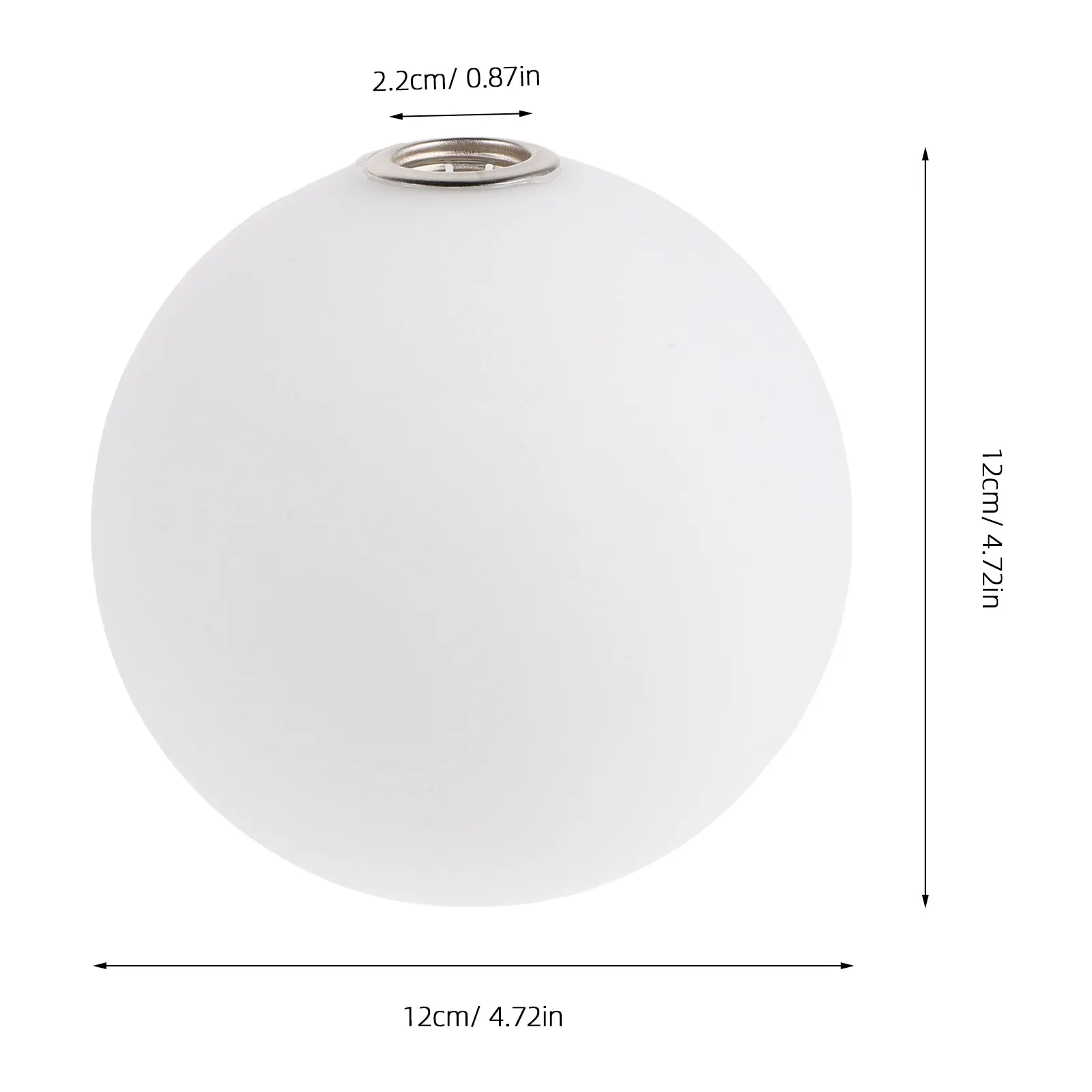 White Glass Globe Lamp Shade Frosted Sphere 4.72 Inch G9 Threaded Replacement for Pendant Ceiling Desk Lamps Sphere Light Cover