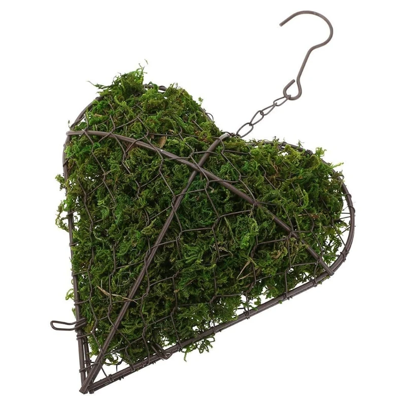 Heart Hanging Planter Metal Artificial Plant Flower Pots Storage Basket Drop shipping