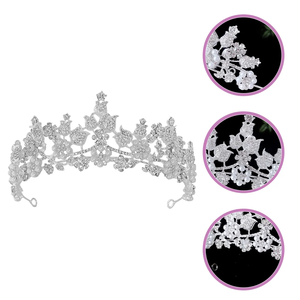 

Crown Headband Rhinestone Tiara Bridal Wedding Party Birthday Headdress Women Hair Accessories Sparkling Prom Decor