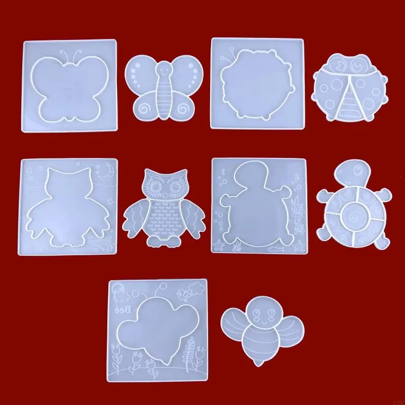 R3MC cartoon puzzel epoxy schimmel diy dieren puzzel game kid siliconen hars mal