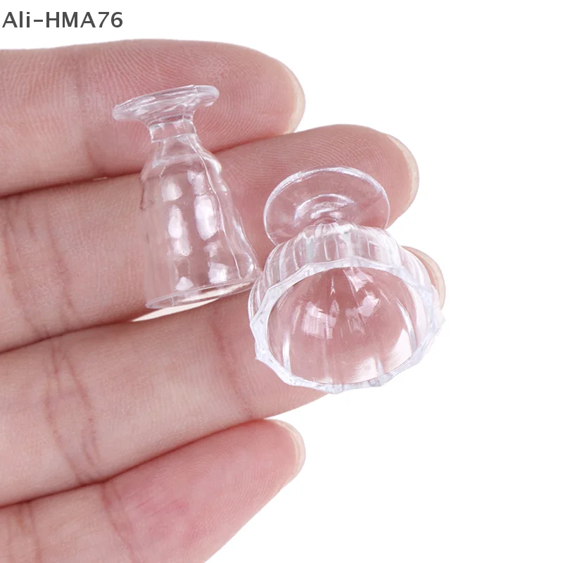 

【HMA76】17Pcs 2025 New 1:12 Dollhouse Miniatures Tableware Mini Cup Ice Cream Bowl Plastic Model Transparent Goblet Accessories