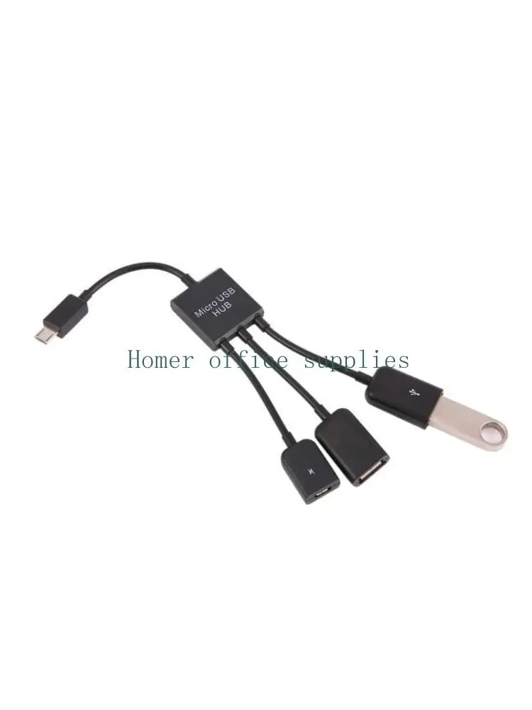 

K43B Male to Female Double USB 2.0 Host OTG Adapter Cable For Mouse Keyboards Tablet