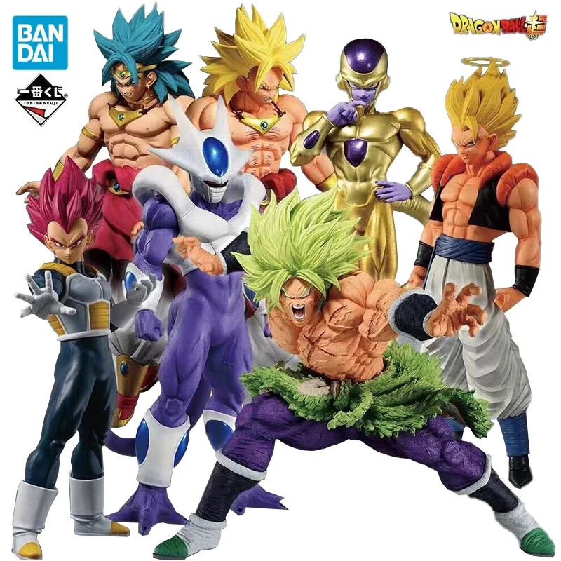 

Bandai 2024 Оригинальные фигурки «Драконий жемчуг» Ichibansho Broli Frieza Cooler Gogeta 26 см ПВХ аниме коллекционные модели детские игрушки подарки