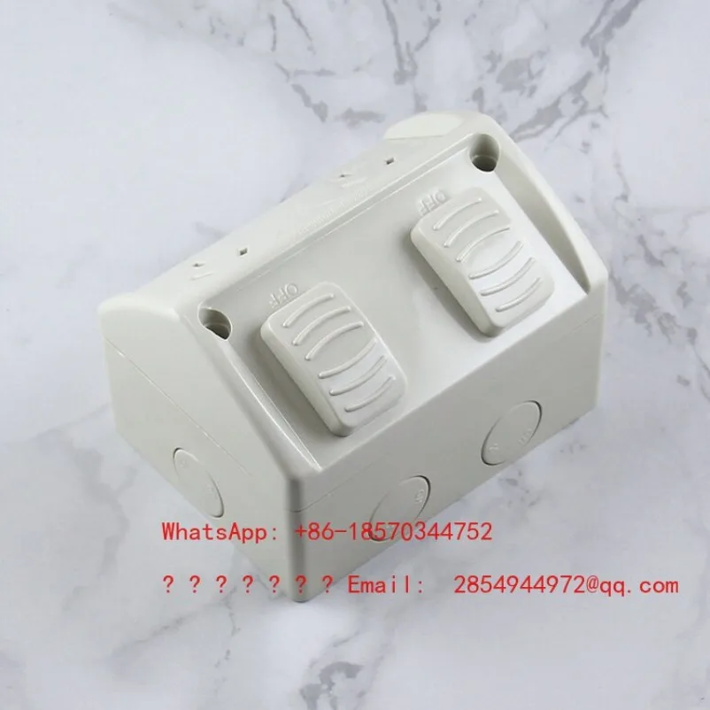 Two Surface-mounted Australian Power Sockets with Independent Switches