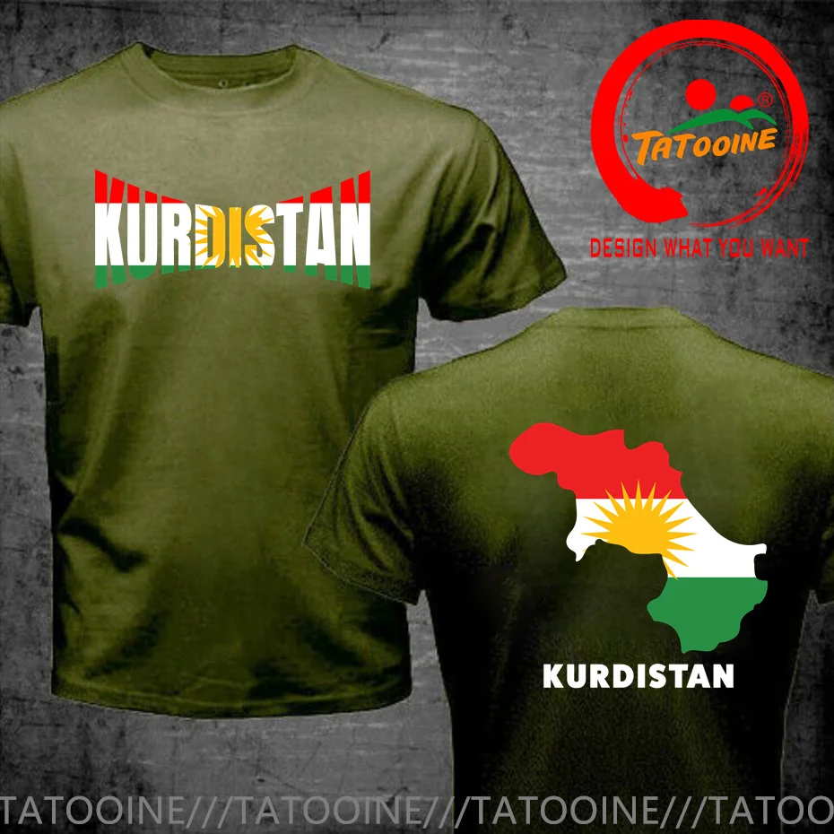 Vintage Kurdistan Flag T Shirt Men Kurdish Gift Kurds Flag tshirt Streetwear T-shirt Hip Hop Fashion Tee Shirt Harajuku Clothing