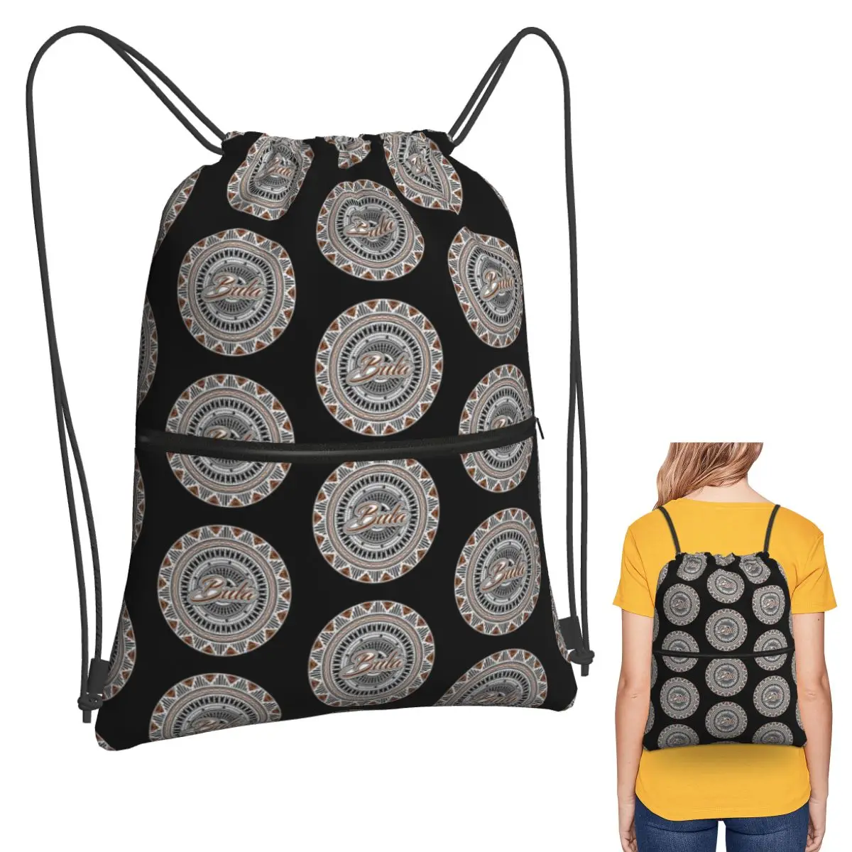 

Fiji Bula Kesakesa Design Backpacks Fashion Portable Drawstring Bundle Pocket Sports Bag Book Bags For Man Woman Students