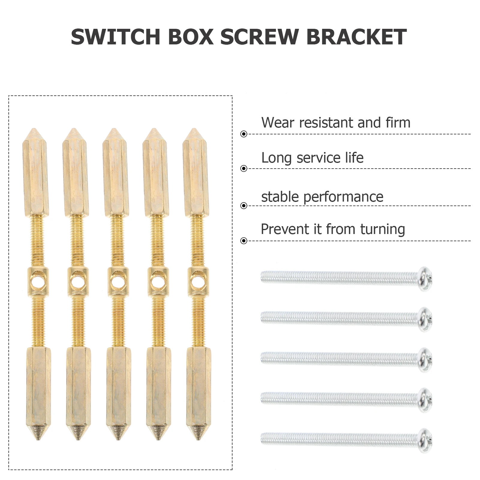 

10 set Back Box Restorer Metal Repairer Screw Cassette Device Electrical Tool Durable Wall Switch Socket Support Pole Universal