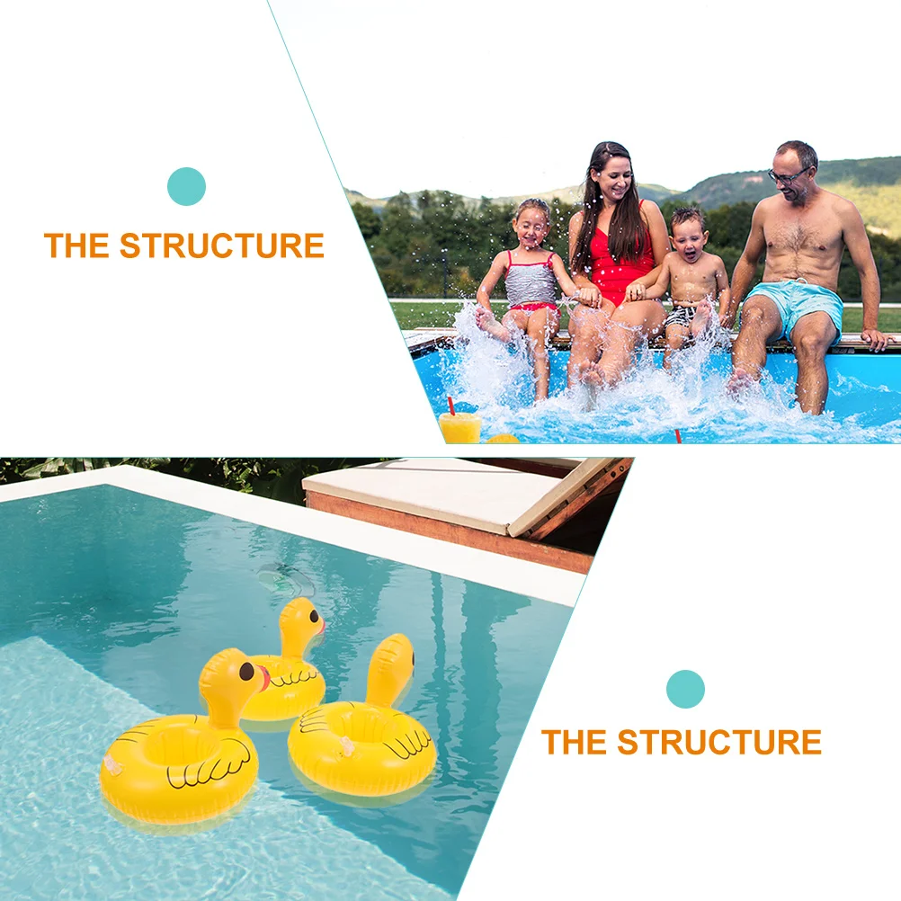 4 Pcs Pool Noodle Chair Water Inflatable Cup Holder Floties PVC Drink Aldult Floaties Carriers for Drinks