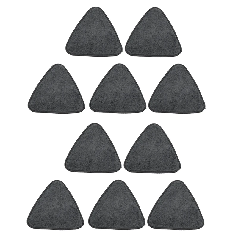 A45I 10PCS Triangle Microfiber Cloth Dust Mop Replacement Head Pads Glass Cleaning Microfiber Sweeping Rags Floor