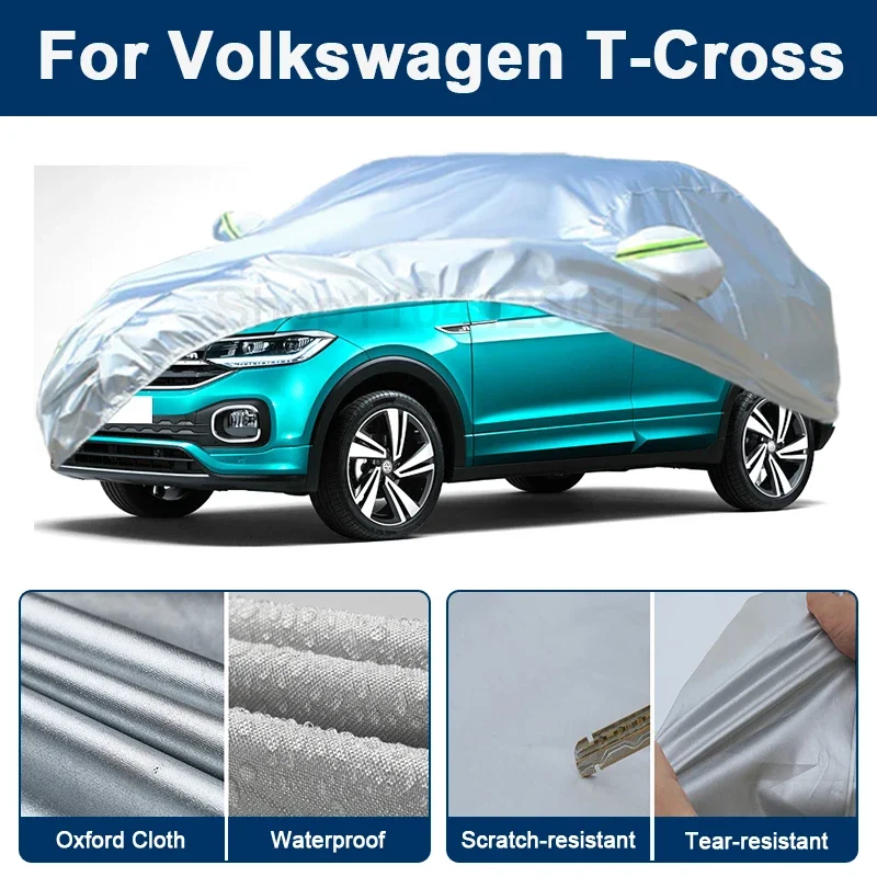 

Outdoor Full Car Cover For Volkswagen T-Cross with Reflective Strips Waterproof Snowproof Dustproof UV Protection