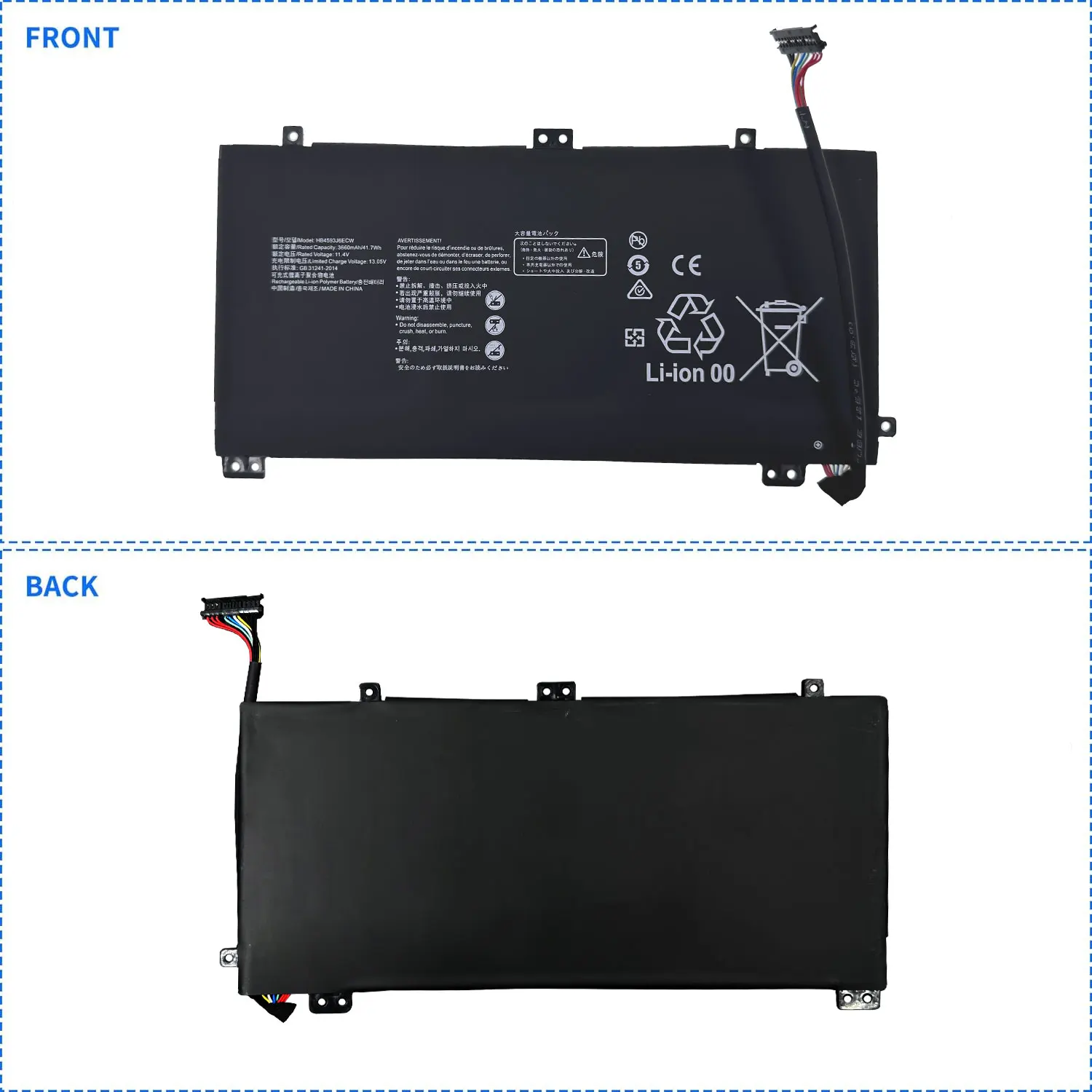 Imagem -06 - Dxt-bateria do Portátil para Huawei Matebook 13 Hb4593j6ecw 2023 Wrt-w19 Wx9 W29 i7 Hn-w19l W19r Wrt-w09 W19l Novo Computador Portátil