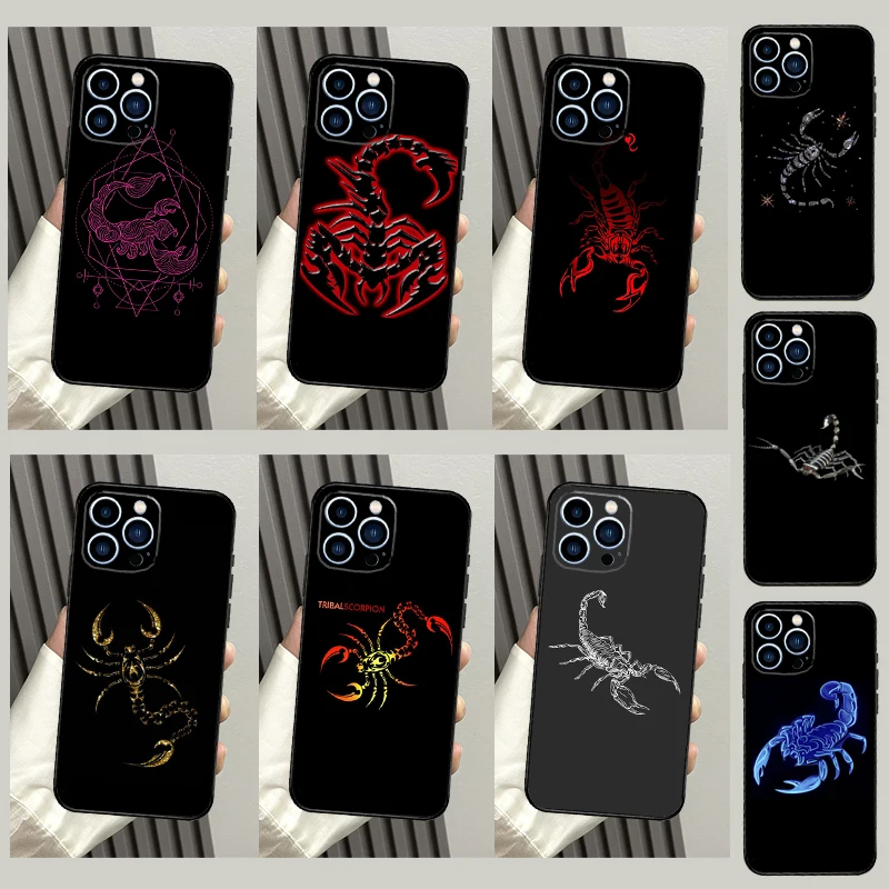 حافظة هاتف العقرب لهاتف آيفون 17 برو ماكس 11 14 15 16 برو ماكس 13 12 ميني 15 16 بلس 16e 17 غطاء هوائي