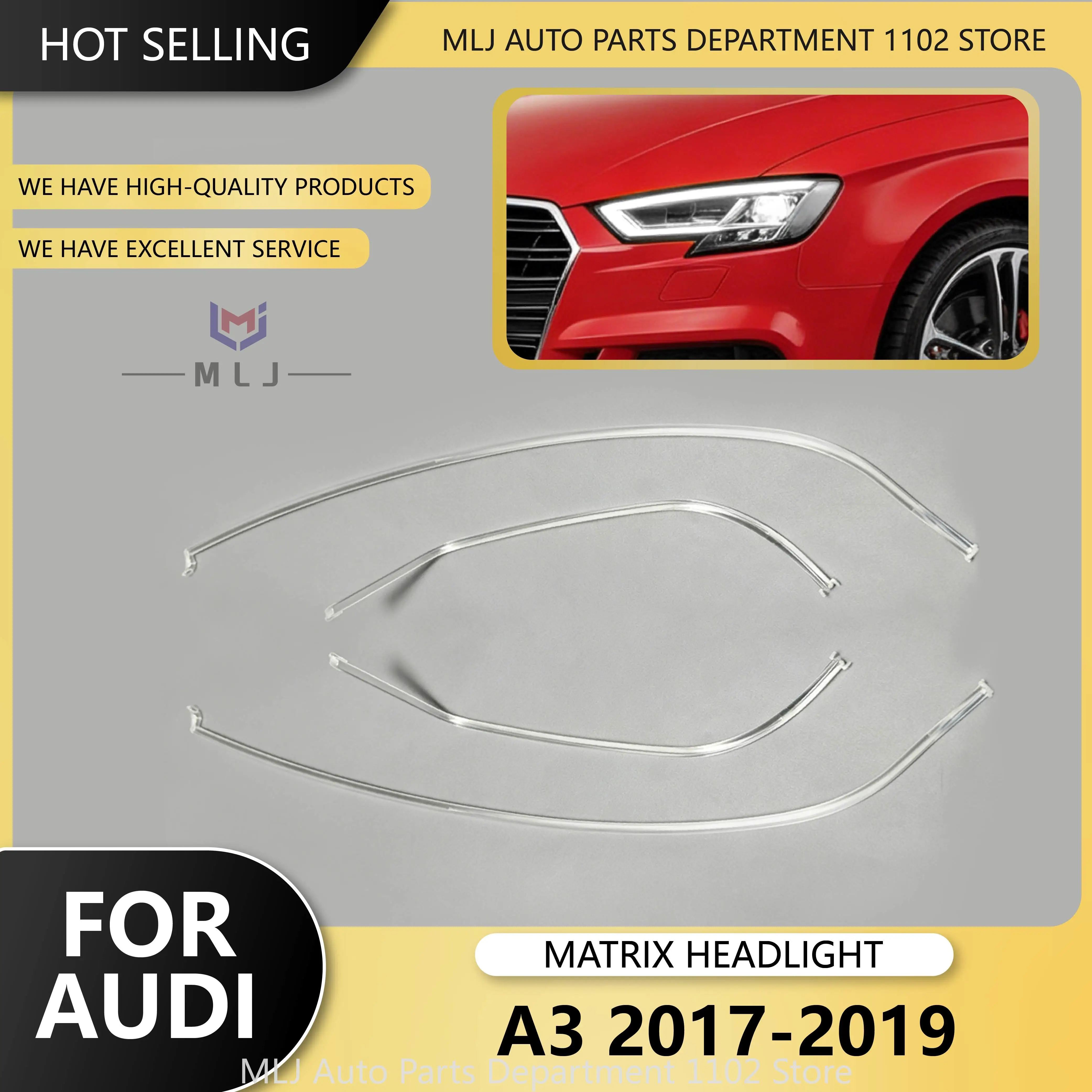

For 2017-2019 Audi A3 S3 Matrix Headlight DRL Light Guide Tube Light Guide Strip Angel Eye DRL Bar 8V0998473B 8V0998474B