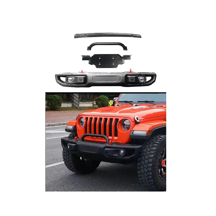 

High quality Car Bumpers Black Steel Front Bumper for Jeep Wrangler JL 2018+