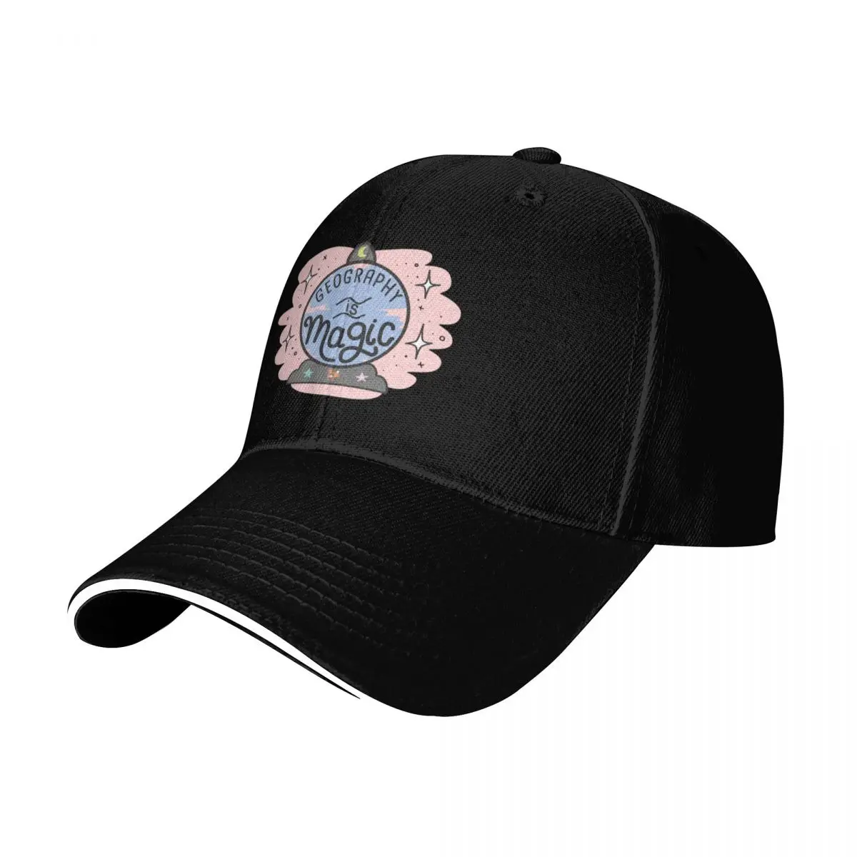 Geography Is Magic ? Baseball Cap Vintage Retro Embroidered Lightweight Packable Gift for Him Her