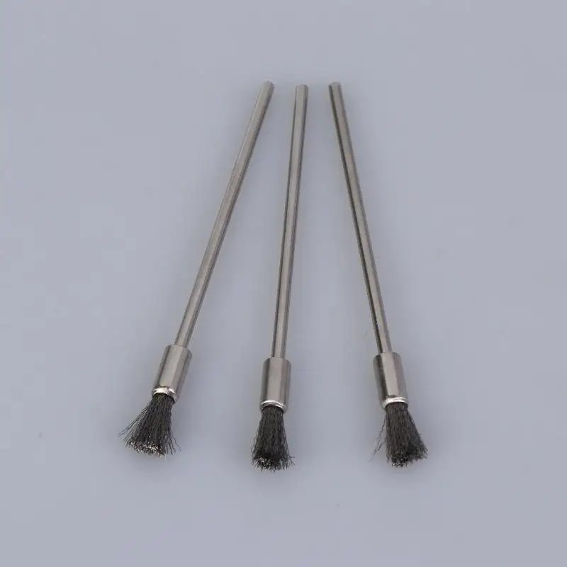 3-teiliges Edelstahl-Drahtbürsten-Set 100mm Radbürsten Werkzeuge zum Polieren, Schleifen und Vorbehandlung von Metalloberflächen – Detail 7