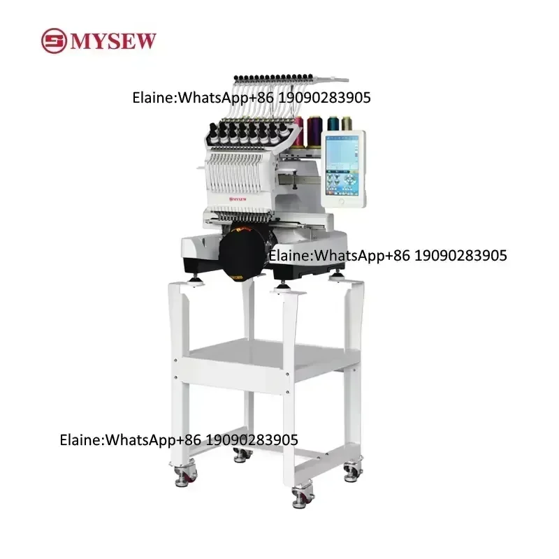 MYSEW MFS1500 Intelligent Automatic 15Needles Clothes Professional High Speed Industrial Embroidery Machine Single Head for