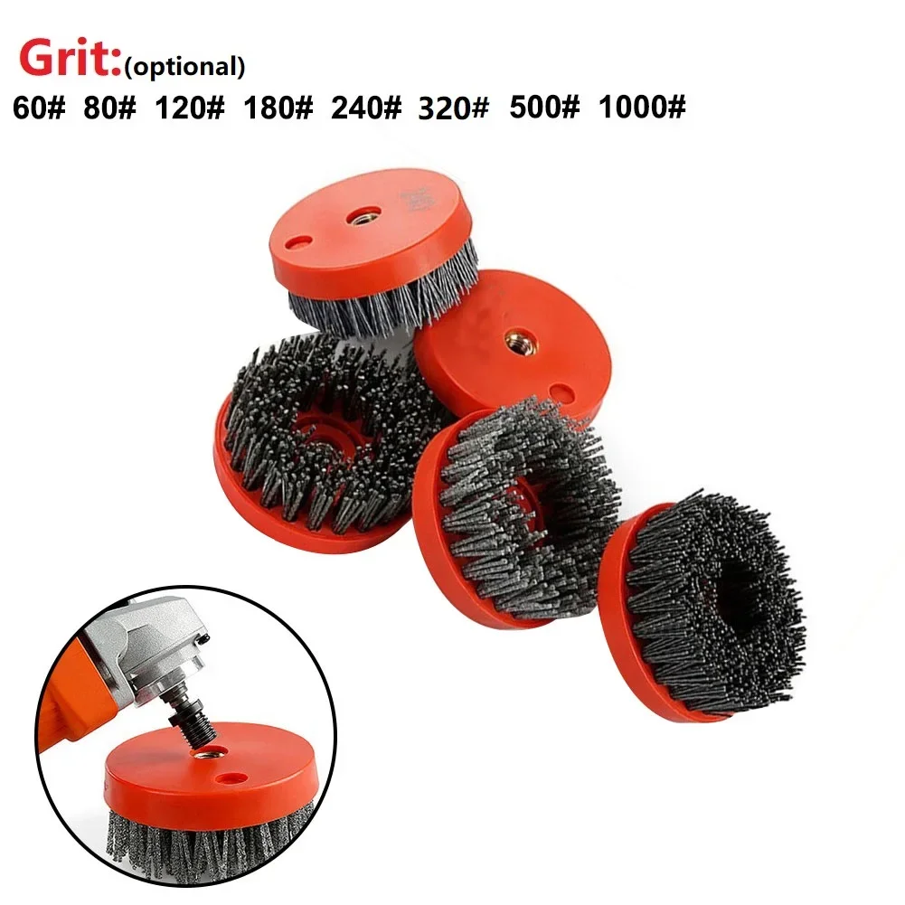 Imagem -05 - Abrasive Nylon Brush para Stone Polish Granite Marble Cleaning Workshop Equipment Ferramentas Elétricas Grinder Wheel 4in 110 mm Abrasive