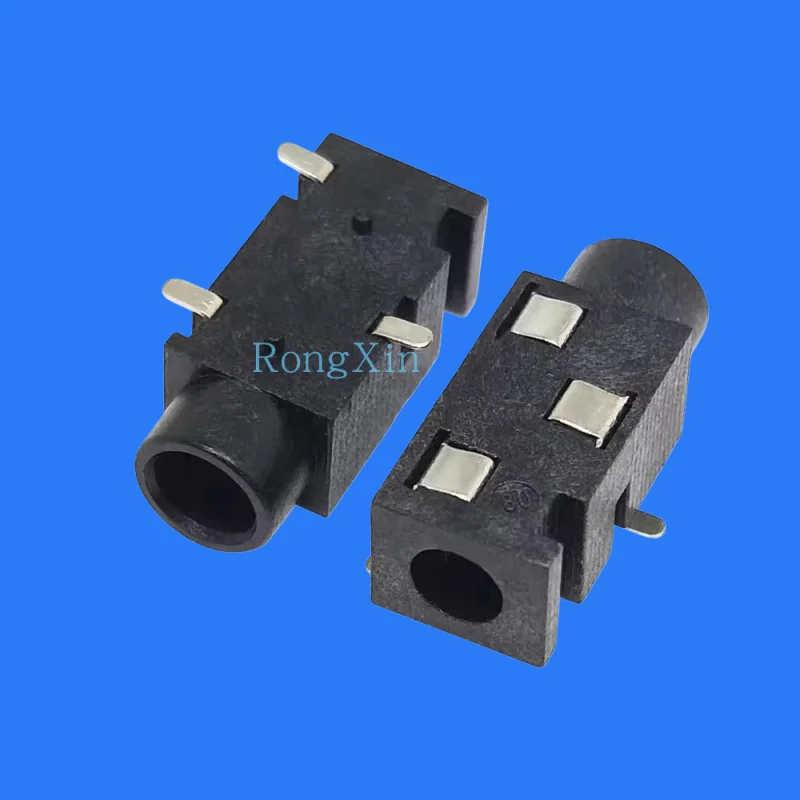 

100 шт./компл. разъем питания PJ-320BT, 3-контактный разъем для наушников, 2 фиксированных контакта, гнездо Ф 3.5 мм