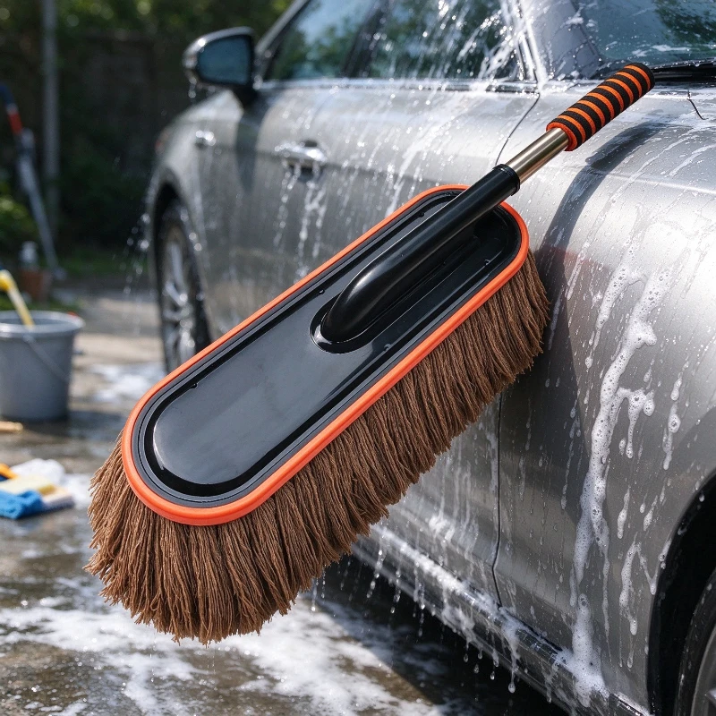 telescopic-handle-car-wax-duster-soft-bristle-dust-mop-portable-car-duster-for-vehicle-dust-cleaning-auto-care-tool